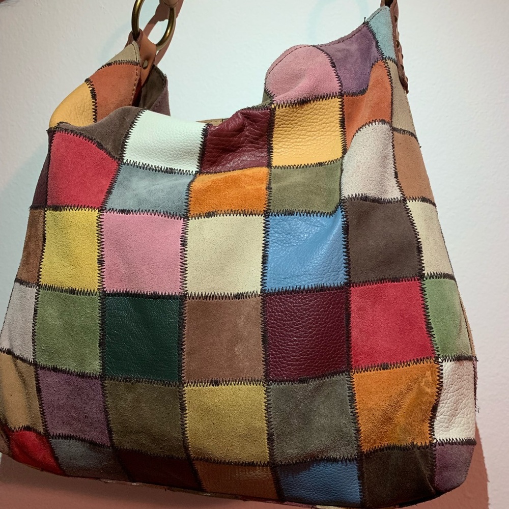 Lucky brand patchwork tote